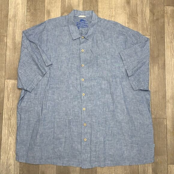 Tommy Bahama 100% Linen Relax Button Down Shortsleeve Shirt “Like New”‎ - Picture 1 of 6